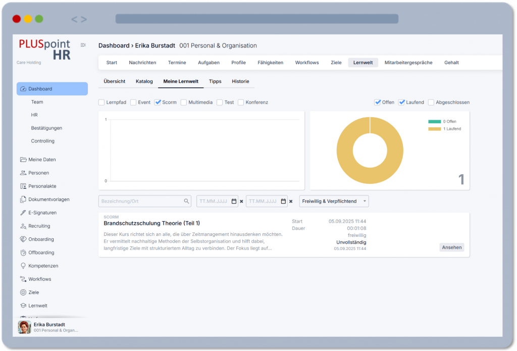 E-Learning Dashboard