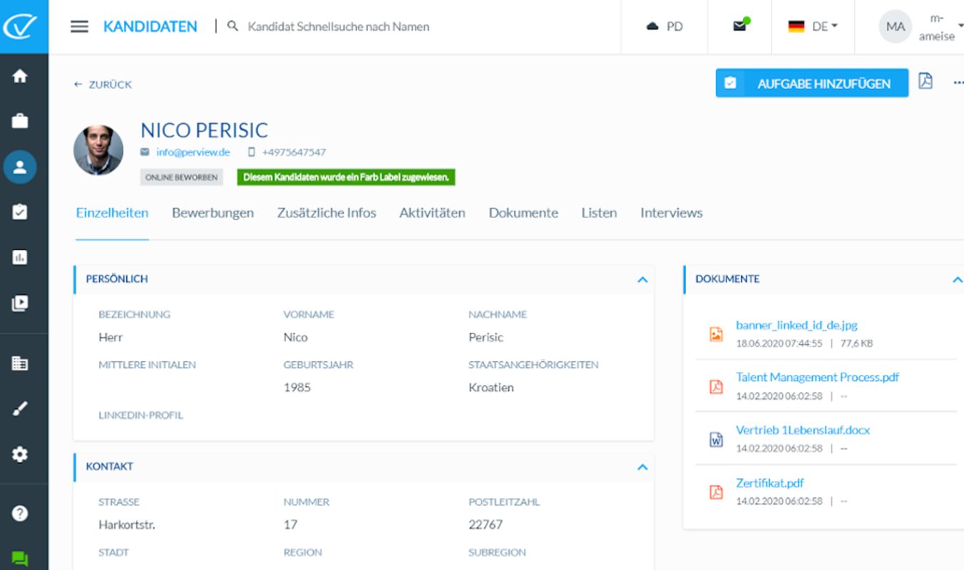 Bewerbermanagement-Software von PLUSpoint HR