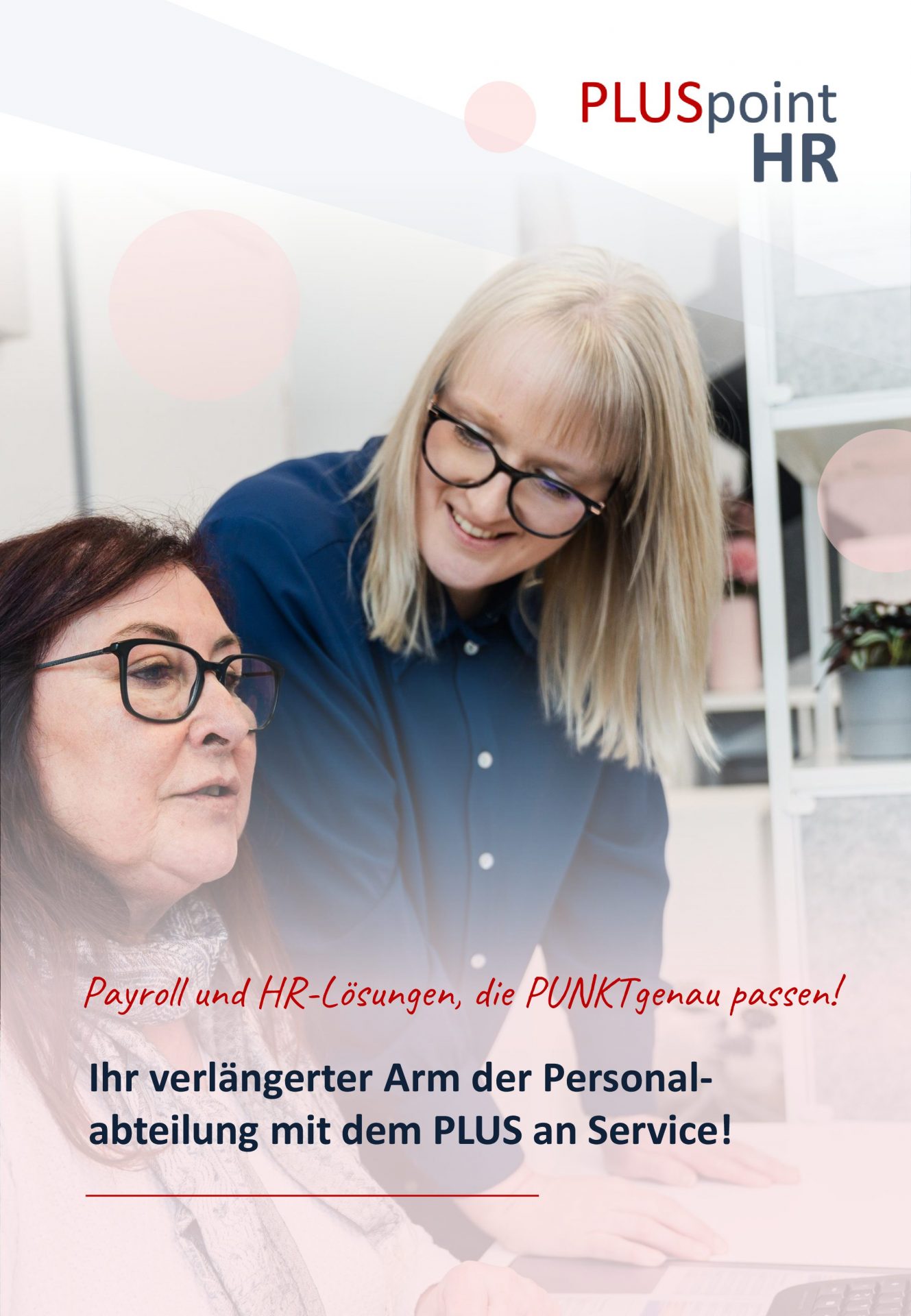 PLUSpoint HR Titelbild mit Slogan zu Payroll und HR-Lösungen