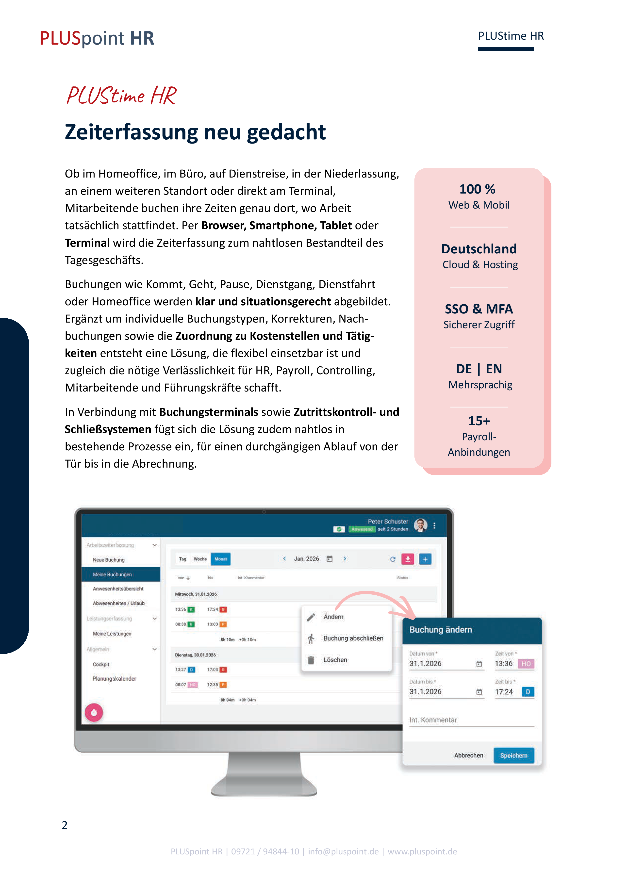 Zeiterfassung flexibel und sicher per Cloud-System